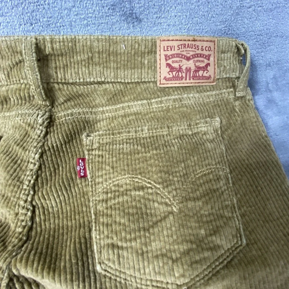 Levis Corduroy Pants‎ Fits 34x30 Cotton Beige Casual Regular Tapered Cut Red Tab